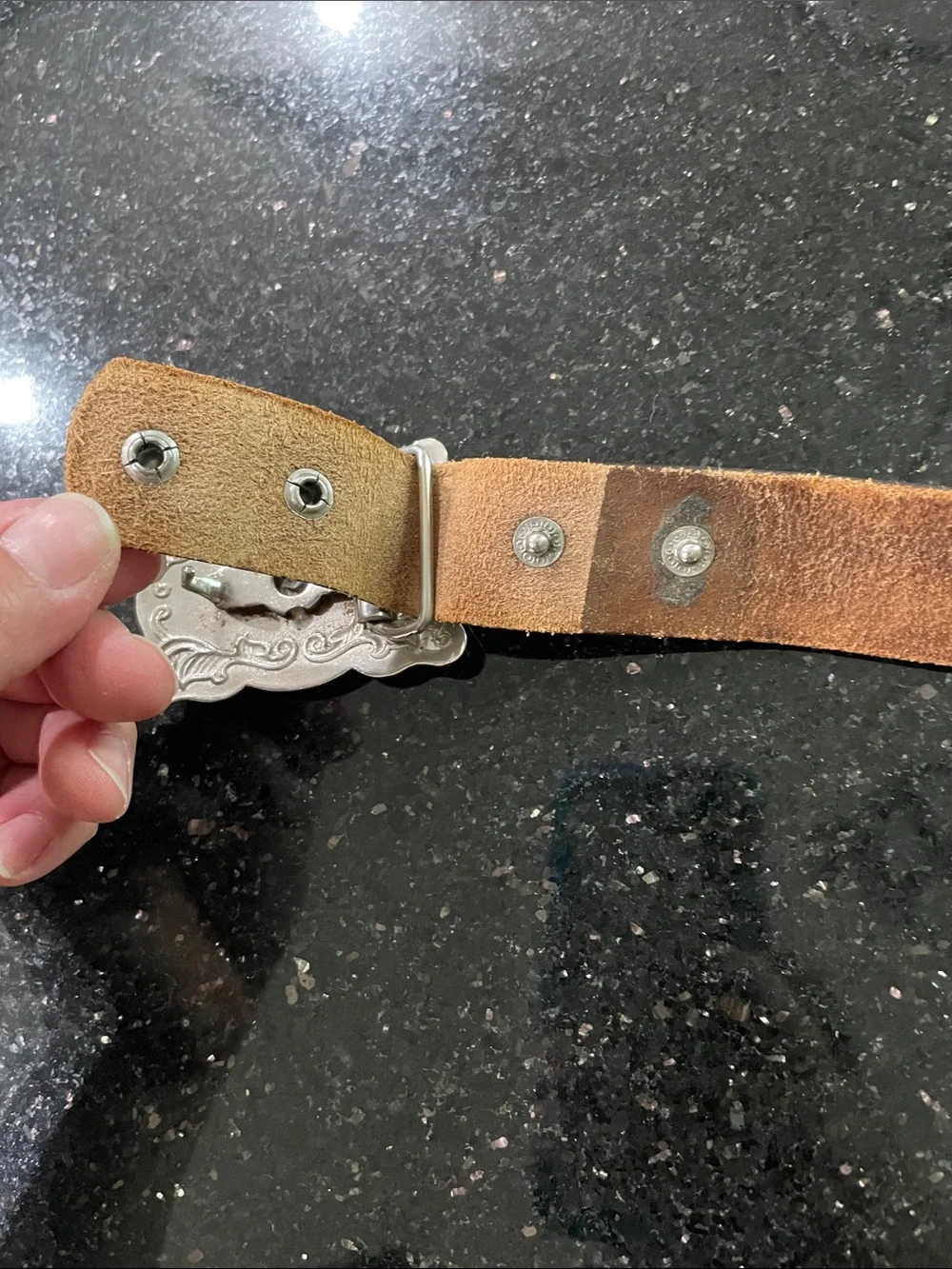 Vintage Wrangler Kids Leather Western Belt